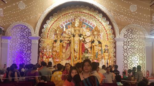 Pandal  decoration and Durga Idol